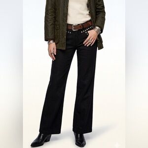 Western Style Mid Rise Black & Silver Studded Wide-Leg Jeans Size 13